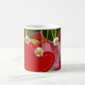 Red Heart Shape Paper Cut – Liefde & Romance Koffiemok (Center)