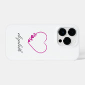 red heart shape withe background personalized  iPhone hoesje (Achterkant horizontaal)