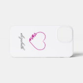 red heart shape withe background personalized  iPhone hoesje (Achterkant horizontaal)