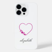 red heart shape withe background personalized iPhone hoesje (Achterkant)