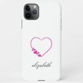 red heart shape withe background personalized iPhone hoesje (Achterkant)