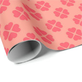  Red Heart Shaped Flowers Valentijnsdag Cadeaupapier (Rol Hoek)