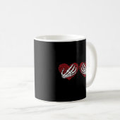 Red Heart Skeleton Hands Classic Koffiemok (Voorkant rechts)