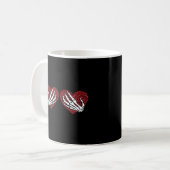 Red Heart Skeleton Hands Classic Koffiemok (Voorkant links)