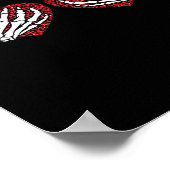 Red Heart Skeleton Hands Classic Poster (Hoek)