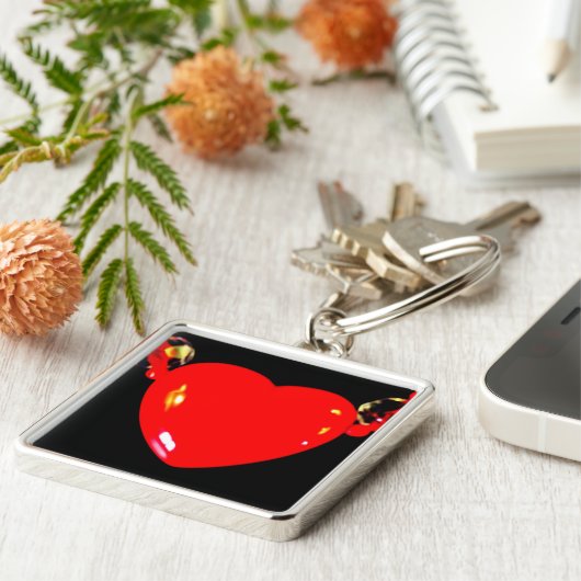 Red Heart Sleutelhanger (Zijkant)