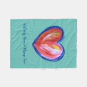 Red Heart Soft Fleece Custom Baby Blanket Deken (Voorkant (Horizontaal))