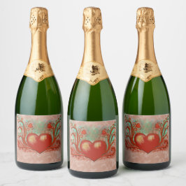 Red Heart Sparkling Wijnetiket