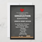 Red Heart Special Ed Teacher Afstuderen Uitnodigin Kaart (Voorkant)