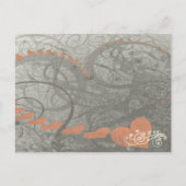 Red Heart Swirls Dank je Briefkaart (Achterkant)