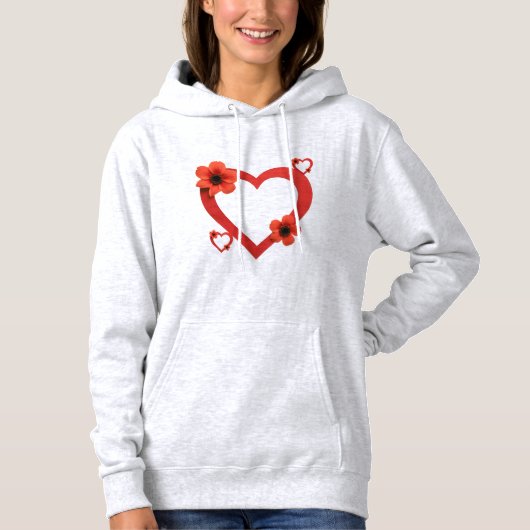 Red Heart T-Shirt ,Minimalist & Modern Design (Voorkant)