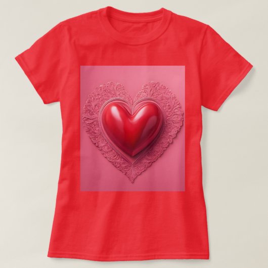 Red Heart T-shirt voor dames (Design voorkant)