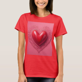 Red Heart T-shirt voor dames
