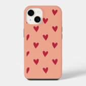 Red Heart-telefoon iPhone Hoesje (Achterkant)