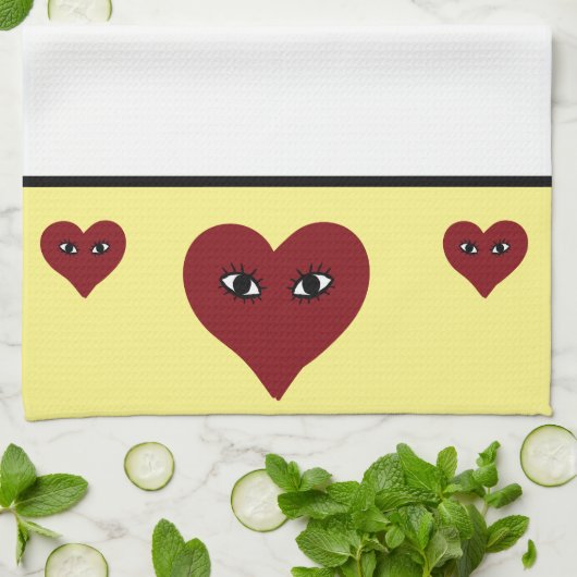 Red Heart Theedoek (Gevouwen)