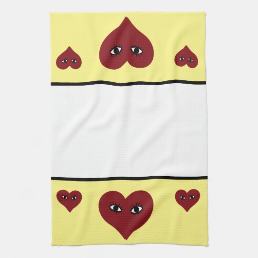 Red Heart Theedoek (Verticaal)