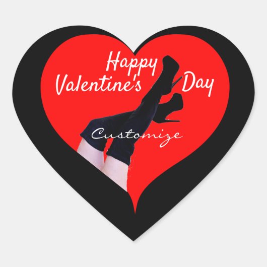 Red Heart Thigh-high Boots Valentijn Thunder_Cove Hart Sticker (Voorkant)