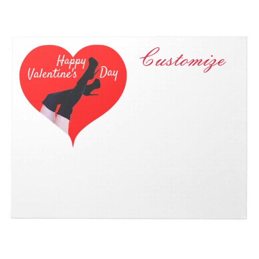 Red Heart Thigh-high Boots Valentijn Thunder_Cove Notitieblok (Voorkant)