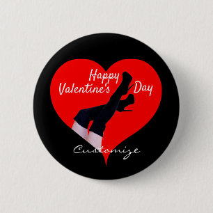 Red Heart Thigh-high Boots Valentijn Thunder_Cove Ronde Button 5,7 Cm