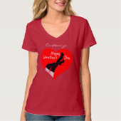 Red Heart Thigh-high Boots Valentijn Thunder_Cove T-shirt (Voorkant)