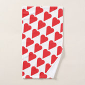 red heart towel set bad handdoek (Handdoek)