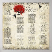 Red Heart Tree - 100 tot 150 gasten - alfabetisch Poster (Voorkant)