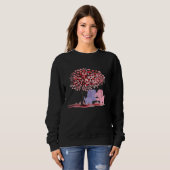 Red Heart Tree Elephant Hugs Couple Valentine's Da Trui (Voorkant volledig)
