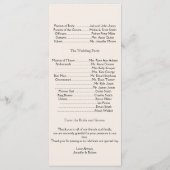 Red Heart Tree op het programma voor het huwelijk Programmakaart (Achterkant)