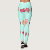 Red Heart Truck Valentijnsdag Leggings (Achterkant)