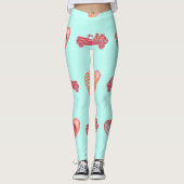 Red Heart Truck Valentijnsdag Leggings (Voorkant)
