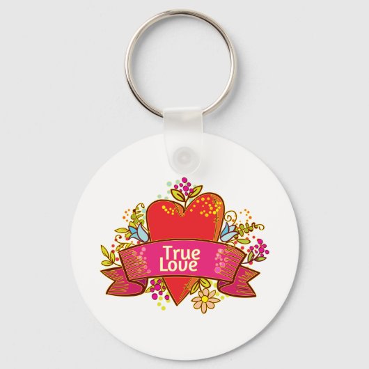 Red Heart True Love Sleutelhanger (Achterkant)
