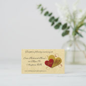 Red Heart True Love Wedding Enclosure Kaarten (Staand voorkant)