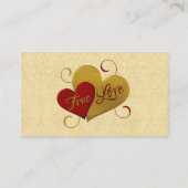 Red Heart True Love Wedding Enclosure Kaarten (Achterkant)