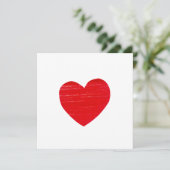 Red Heart-uitnodiging Kaart (Staand voorkant)