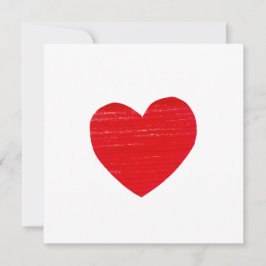 Red Heart-uitnodiging Kaart