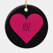 Red Heart Valentijn, aangepast ornament (Achterkant)