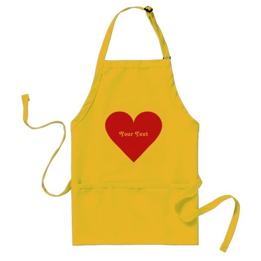 Red Heart Valentijn, aangepast schort (Voorkant)