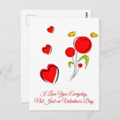 Red Heart Valentijn Briefkaart (Voorkant / Achterkant)