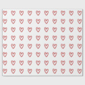 Red Heart Valentijn Cadeaupapier (Vlak)