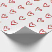 Red Heart Valentijn Cadeaupapier (Hoek)