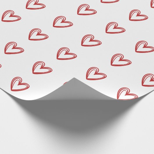 Red Heart Valentijn Cadeaupapier (Hoek)