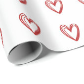 Red Heart Valentijn Cadeaupapier (Rol Hoek)