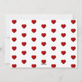 Red Heart Valentijn Day Script Family Photo Feestdagenkaart (Achterkant)