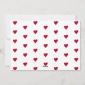 Red Heart Valentijn Day Script Family Photo Holi Feestdagenkaart (Achterkant)