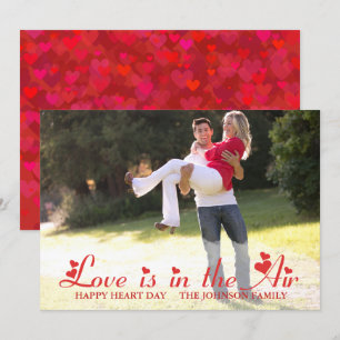 Red Heart Valentijn-fotokaart Kaart