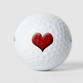 Red Heart Valentijn Golfballen (Voorkant)