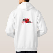 Red Heart Valentijn's Day Gelegenheid ware liefde Hoodie (Achterkant)