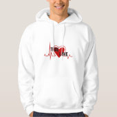 Red Heart Valentijn's Day Gelegenheid ware liefde Hoodie (Voorkant)