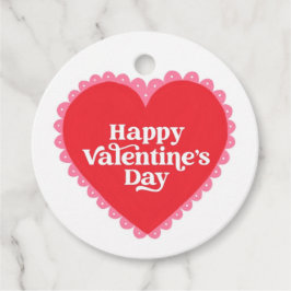 Red Heart Valentijnsdag Bedankjes Labels