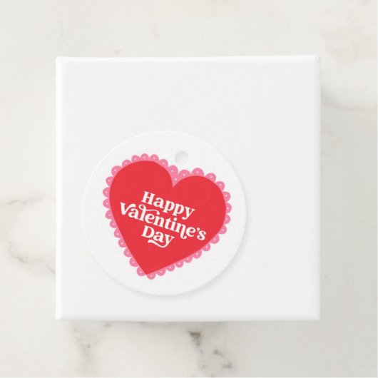 Red Heart Valentijnsdag Bedankjes Labels (In situ)